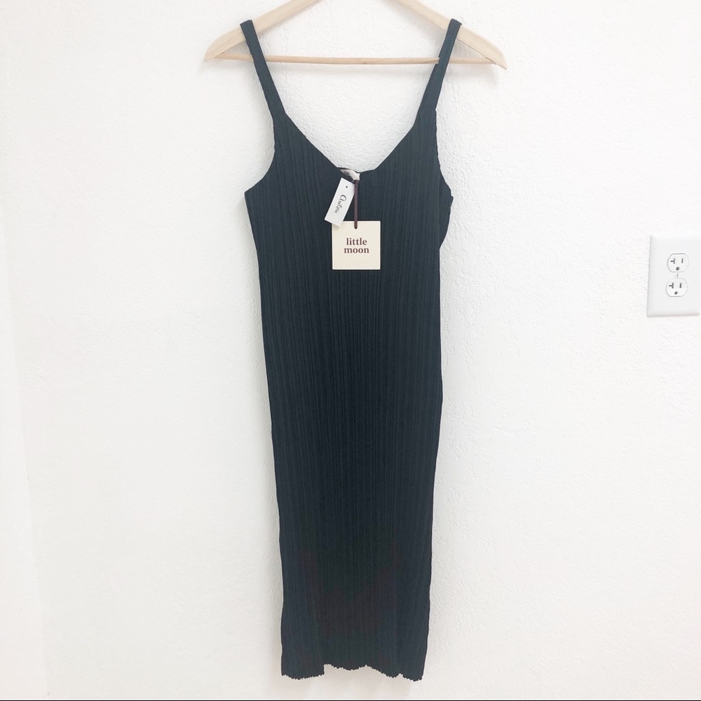Aritzia/ Little Moon Raphia Dress in Black